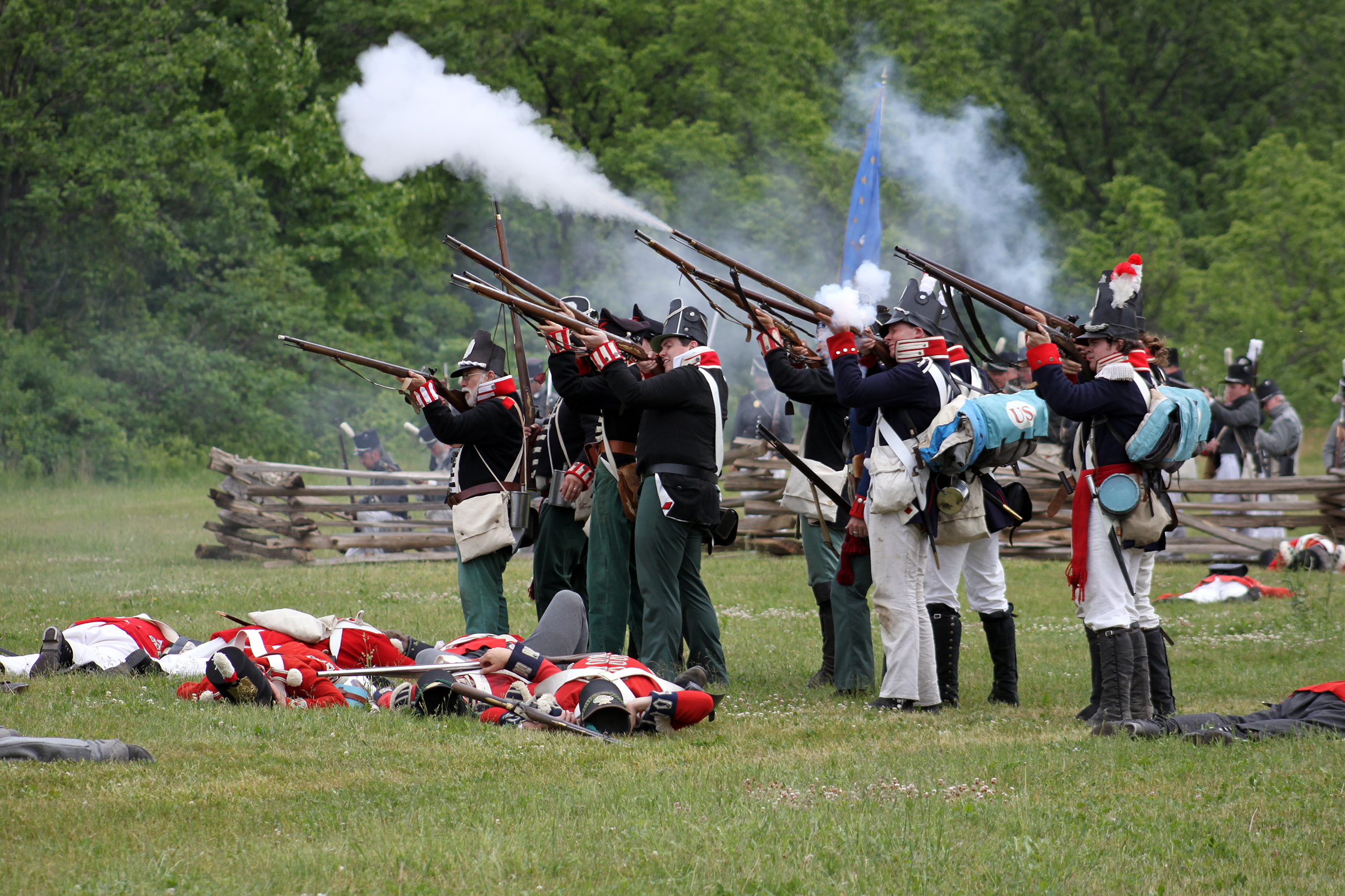 The 2012 reenactment of the Battle of Stoney Creek. Hamilton, Ontario, Canada. 