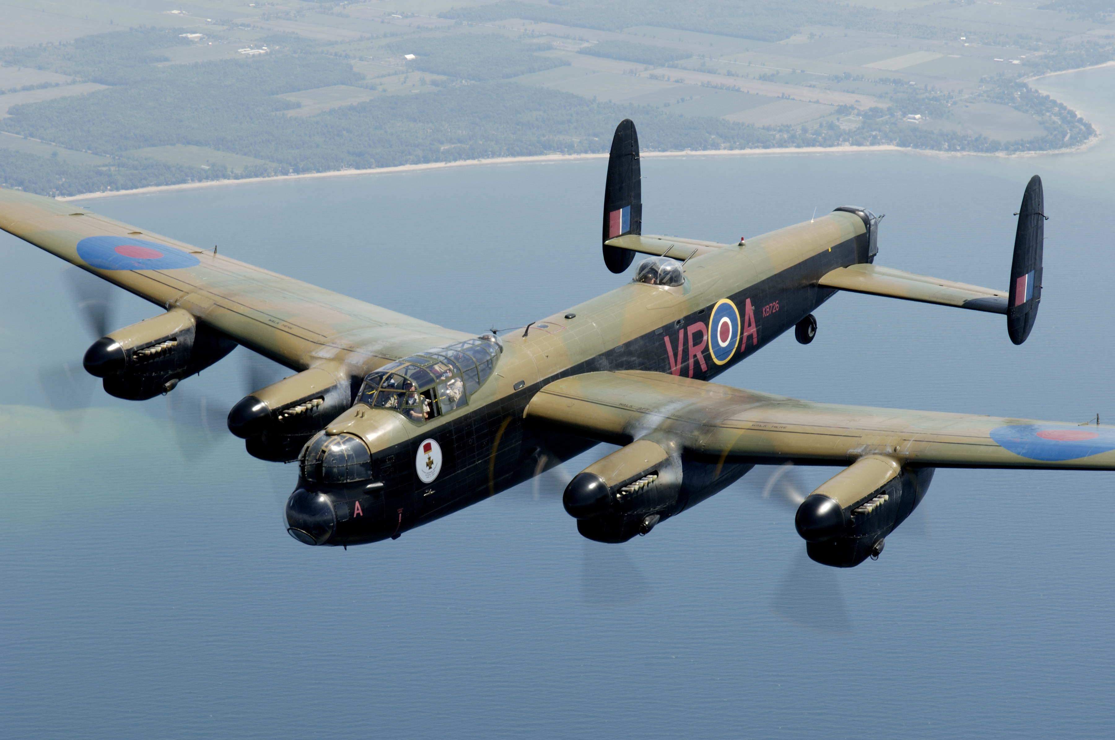 And then there were two. Al Mickeloff, marketing manager at the Canadian Warplane Heritage Museum in Hamilton, Ontario, Canada provided us with this shot by Rick Radell of one of the only two flying Lancasters on earth.  